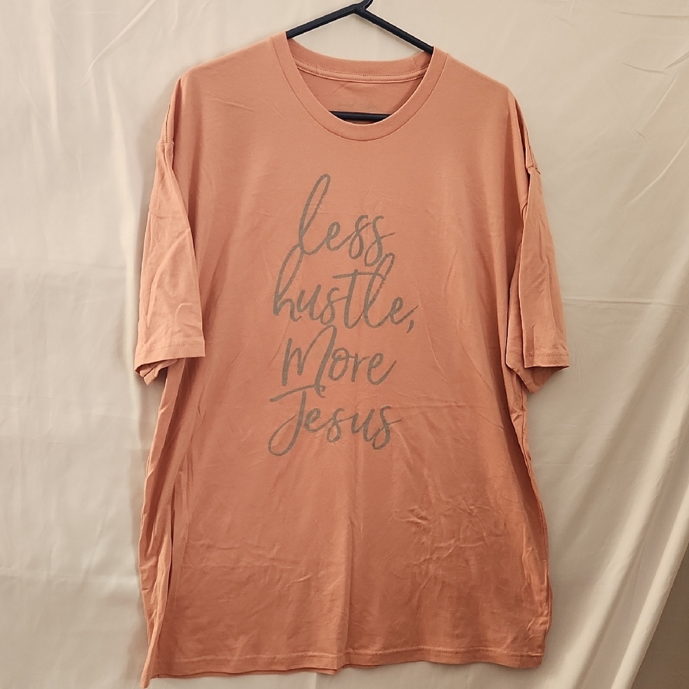 ⭐️3/$10⭐️Graphic Tee - "Less Hustle, More Jesus"